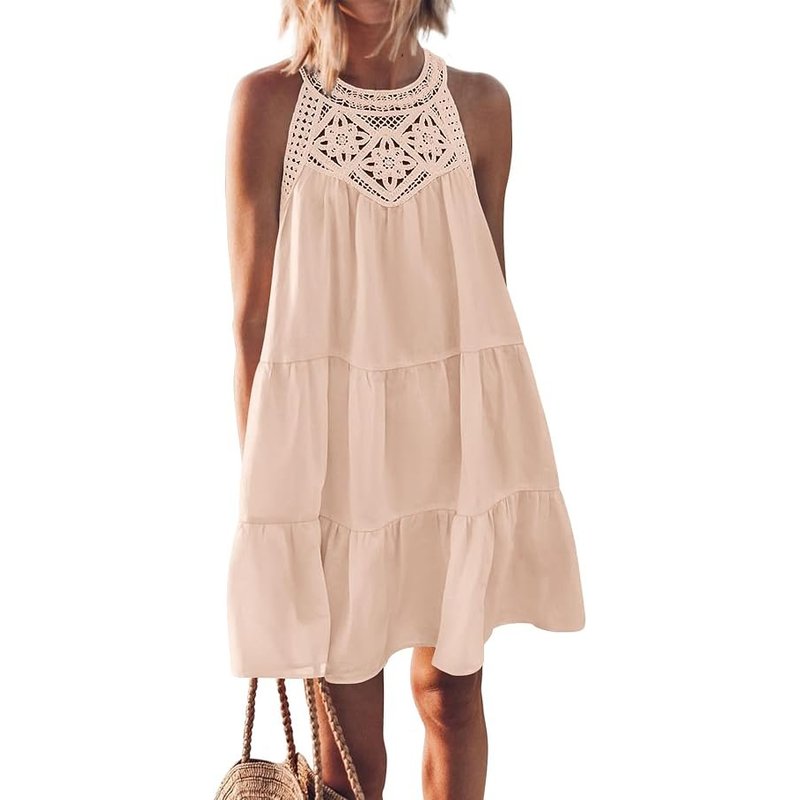 Summer Dress for Women 2026 Spring Boho Fashion Halter Neck Sleeveless Loose ...