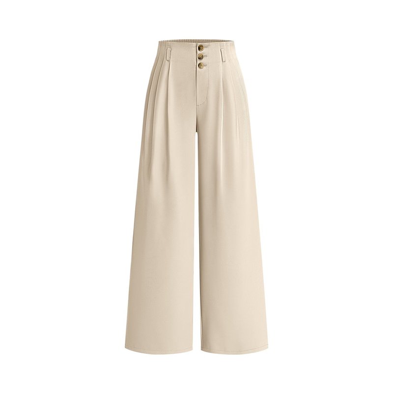 Wide Leg Dress Pants Women Business Casual Outfits | Elastic High Waisted Pal...