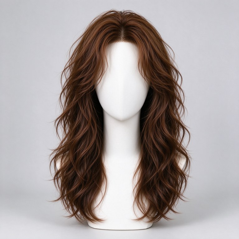 Tousled Chestnut Wave