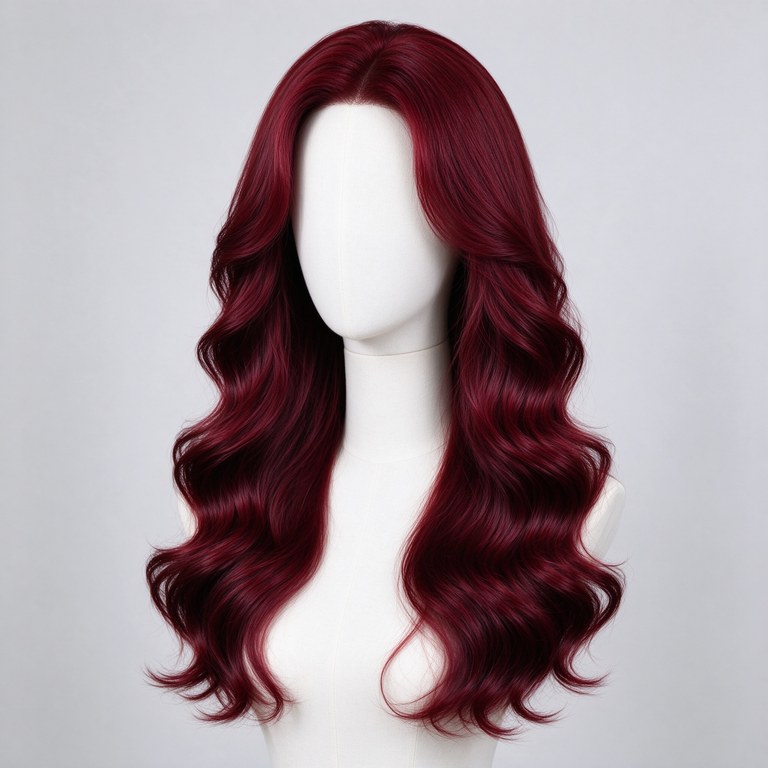 Romantic Burgundy Wave